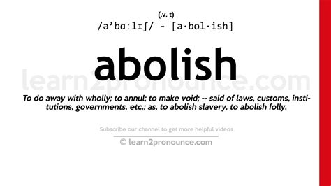 abolished deutsch|abolishing meaning.